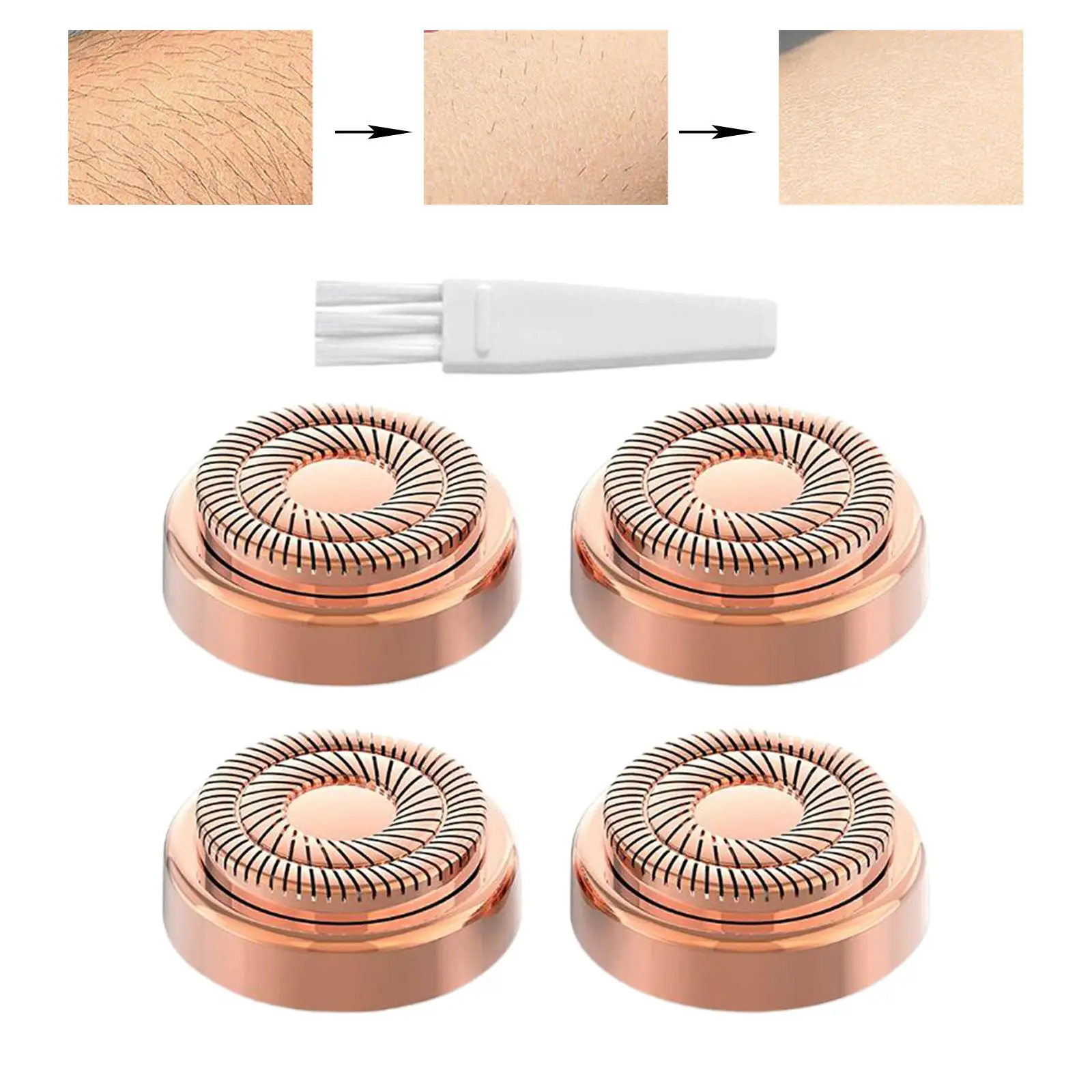 

4Pcs Replacement Heads Hair Removal Tool with Cleaning Brush for Lipstick Hair Remover Gen 2