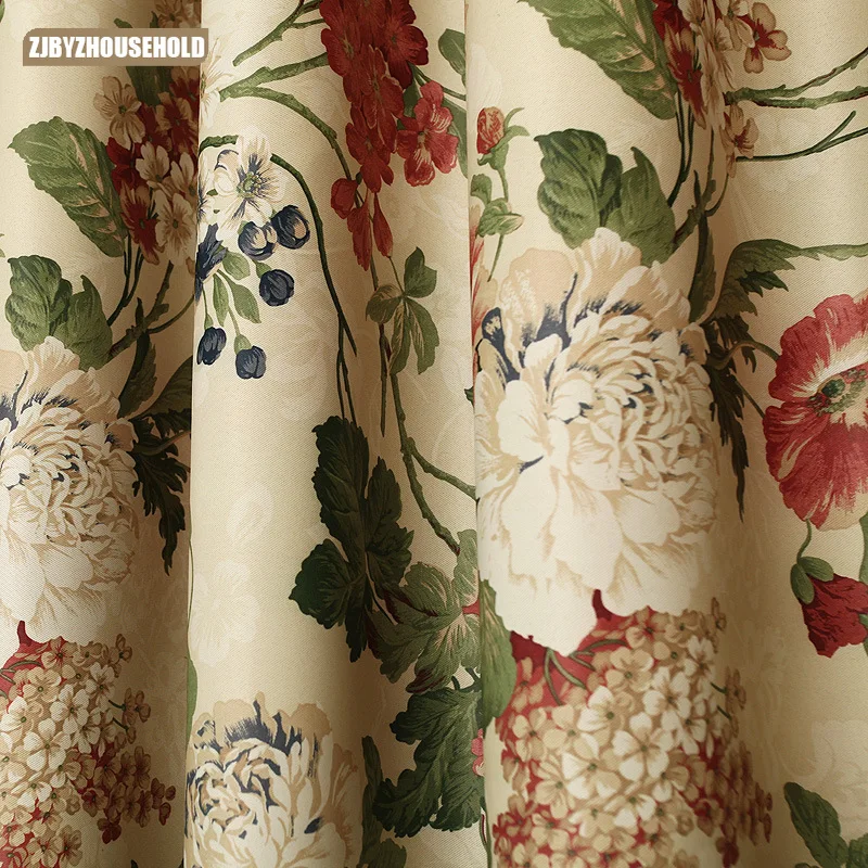 Curtains for Finished Fabrics Special Clearance Upscale Bedroom Living Room European-style Garden Curtainscustomize