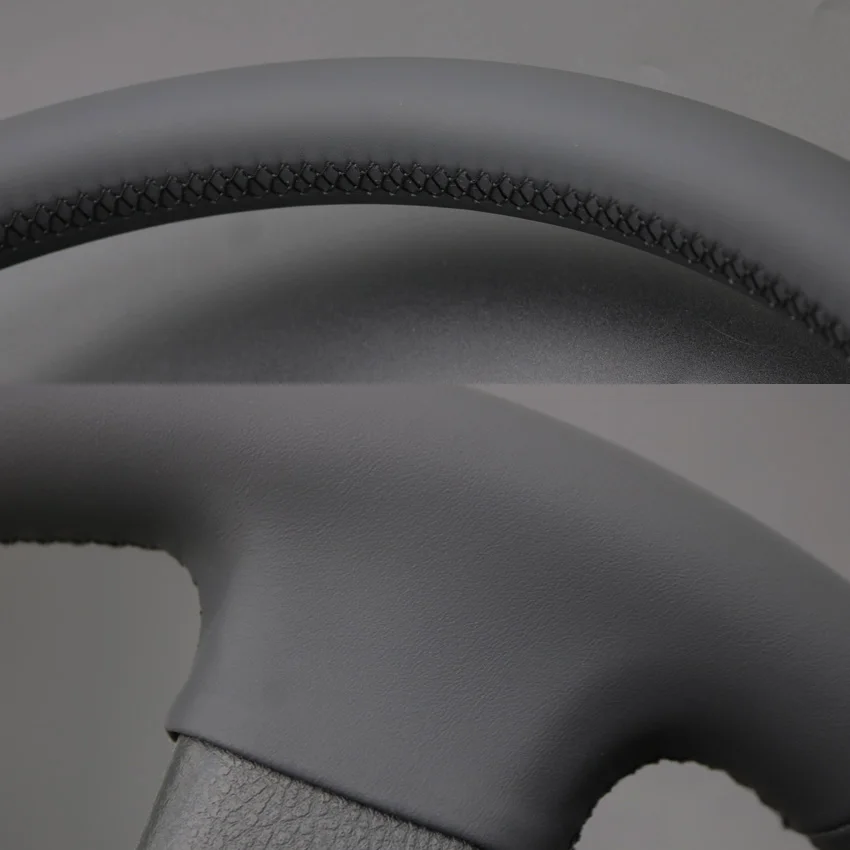 Black Faux Leather Car Steering Wheel Cover for Land Rover Defender 2000-2019
