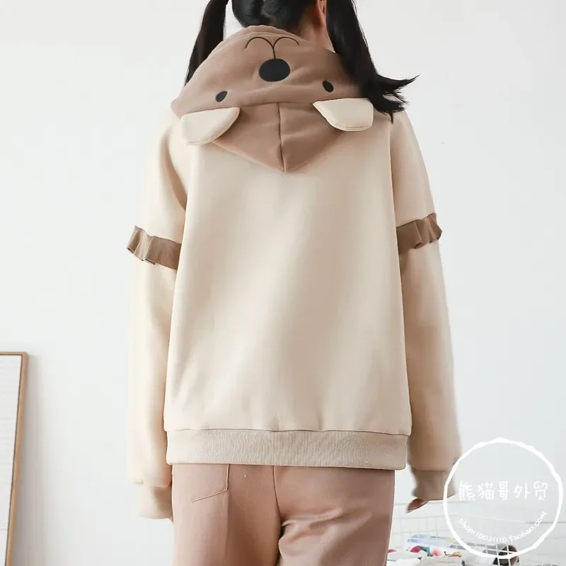 LISM y2k hoodies sweatshirt 2025 Korean Kawaii Cotton Fleece Hoodie Coat Long Sleeve Oversized  Kpop Y2K Girls Winter Clothes