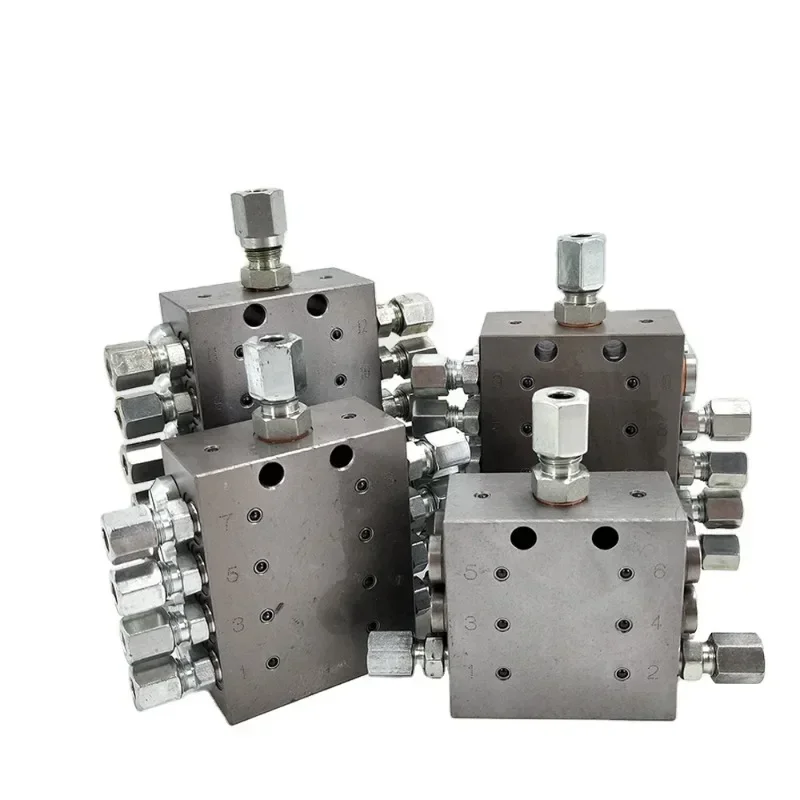 MVB Type 2-20 Oil Outlets Grease Distributor Valve Lubrication Dispenser Lubrication System Flow Divider Valve