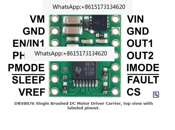 

Spot DRV8876 Single Brushed DC Motor Driver Carrier 4036 Module