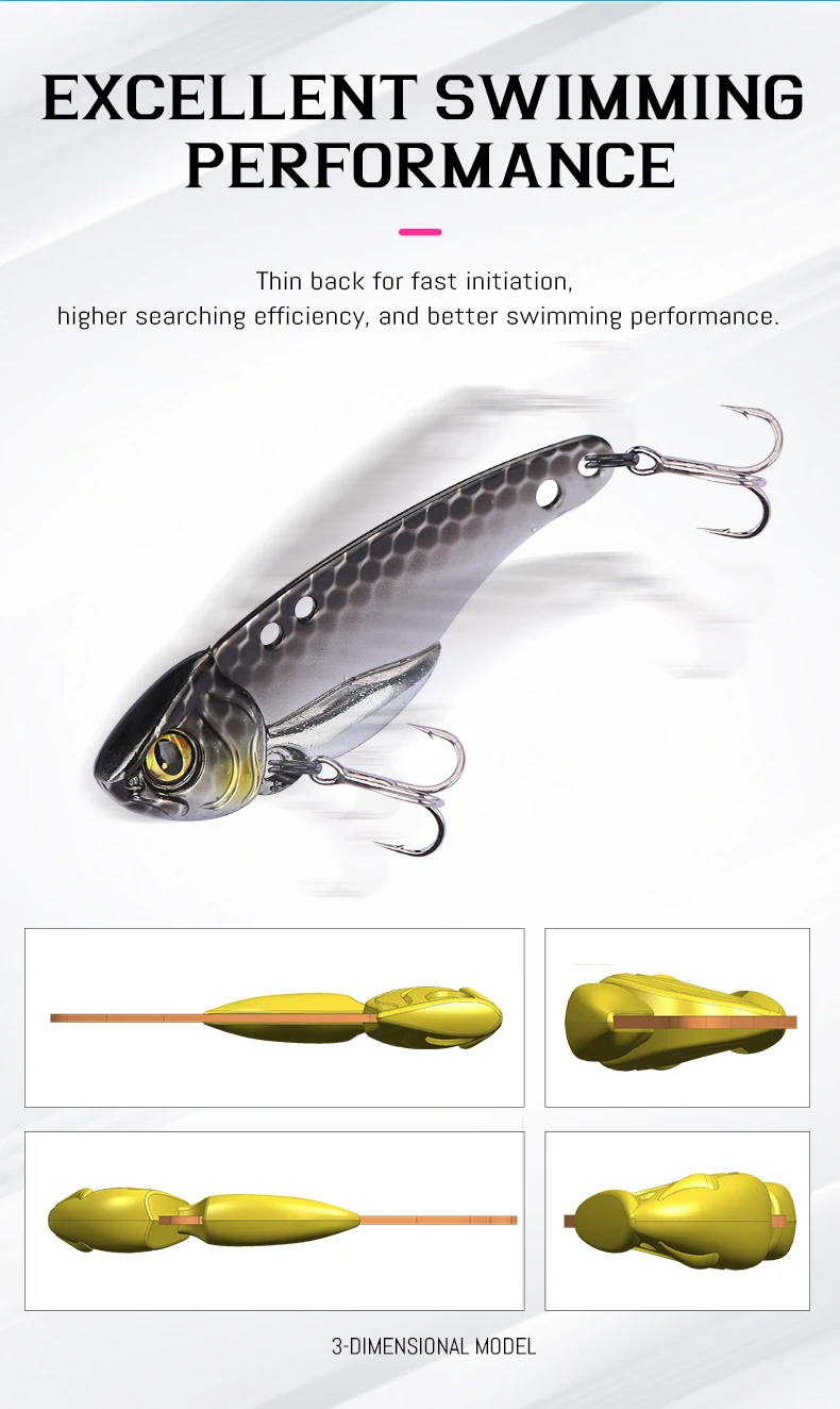 TSURINOYA Metall VIB Harter Angelköder ARES-A Sinkendes Wasser Eis Jig Köder Wobbler 5g 7g 10g 15g Winter Vibration Jigging Swimbait – Detail 13
