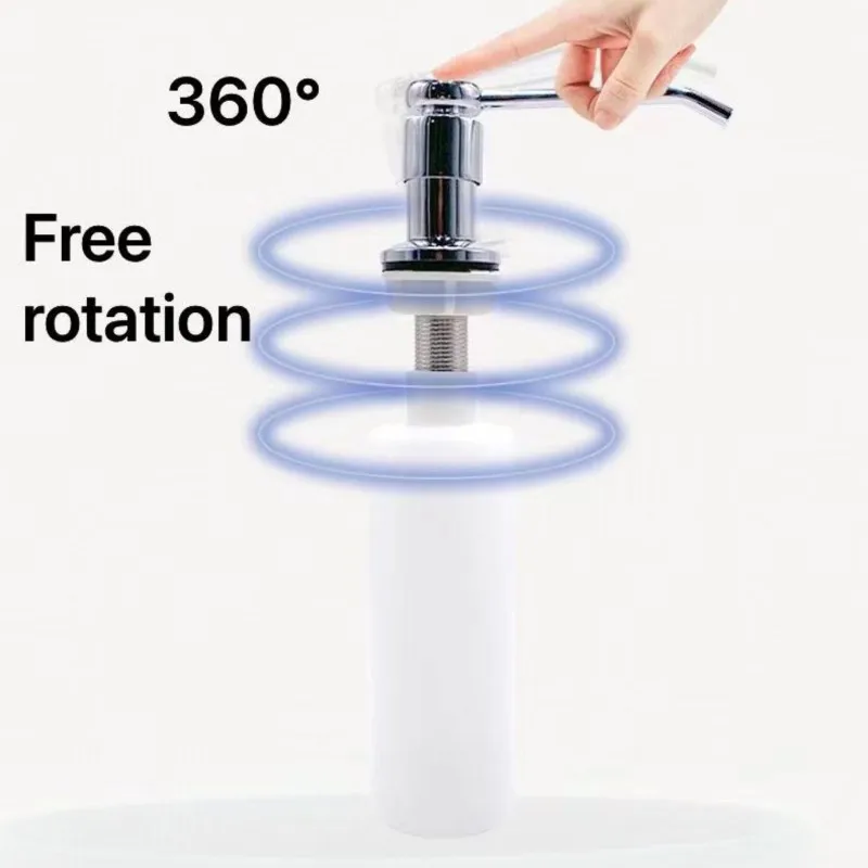 Round Head 350ml Liquid Soap Dispenser Kitchen Bathroom Sink Soap Dispenser Kitchen Sink Cleaning Accessories Soap Dispenser