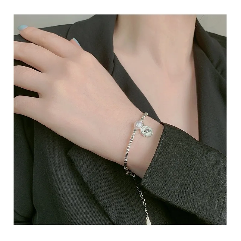 

Браслет Kalaini Broken Silver Cold Wind с бамбуковым жемчугом, подарок для девушки