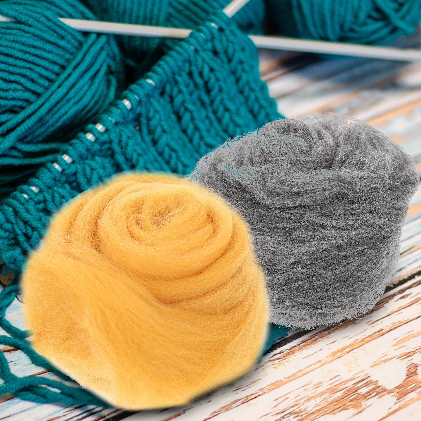 

24 Pcs Felting Kit Thick Yarn Strips for DIY Needle Needle Felting Kit Crafts Accessories H made Projects Child Tools