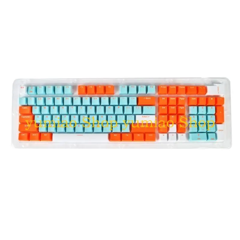 587B Personality Thick PBT Keycaps Double Shot OEM 113PCS for Mechanical Keyboard
