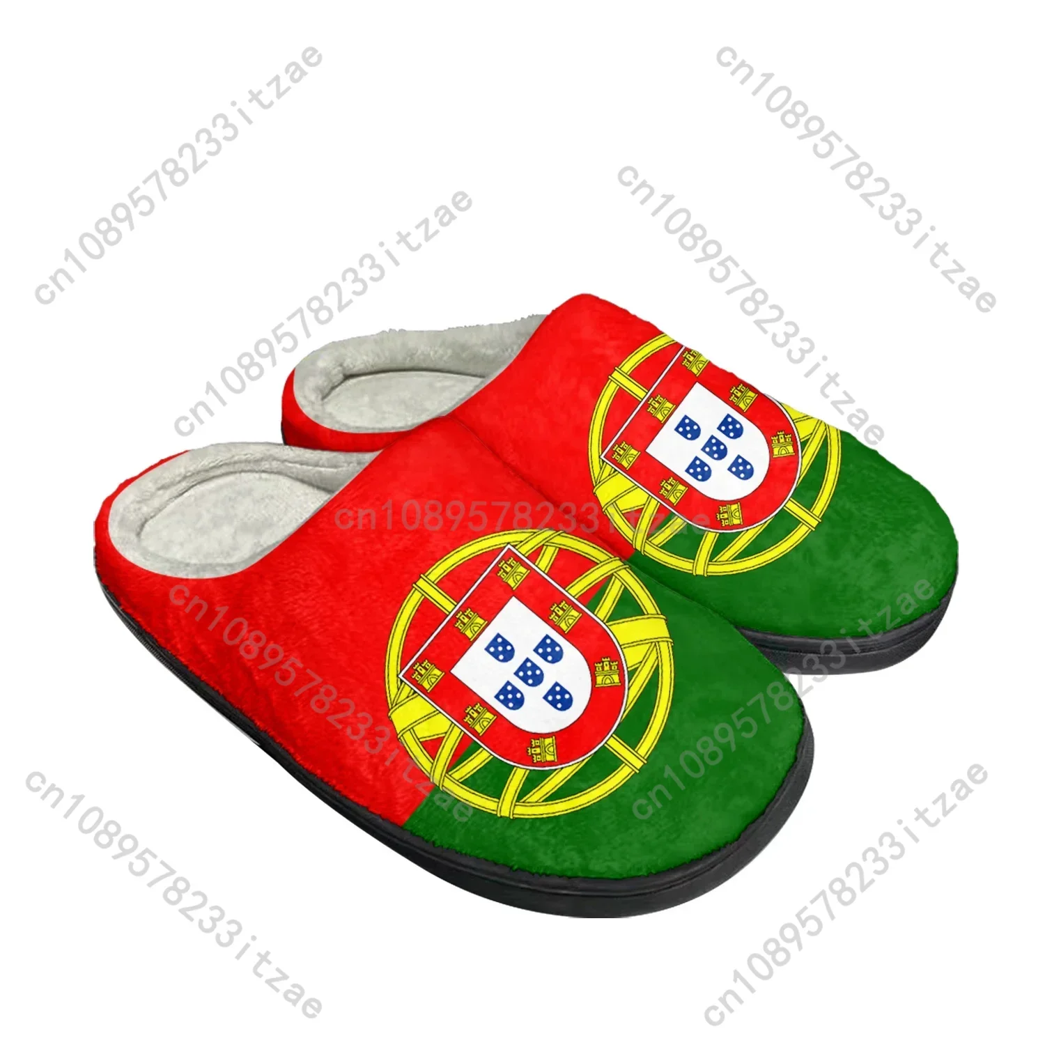 

Hot Portugal Flag Home Cotton Custom Slippers Mens Womens Teenager Portugal Plush Bedroom Casual Keep Warm Shoes Thermal Slipper