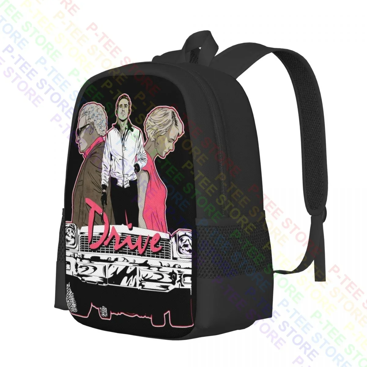 Drive V3 Movie Poster Ryan Gosling White ZinkBackpack Large Capacity Vintage Bags For Travel