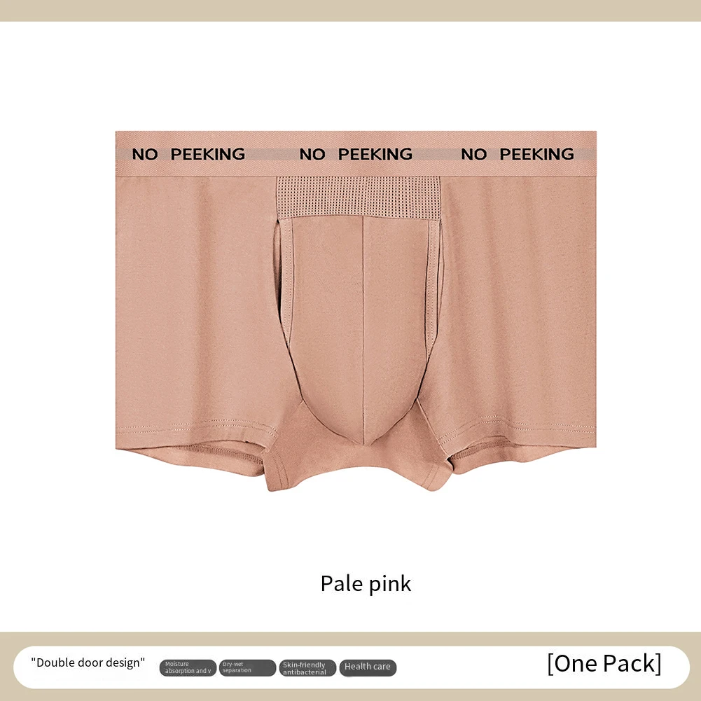 1pc Men Solid Color Cotton Breathable Underwear U Shape Pouch Underpants Comfortable Panties Boxershorts Trunk Sexy Shorts