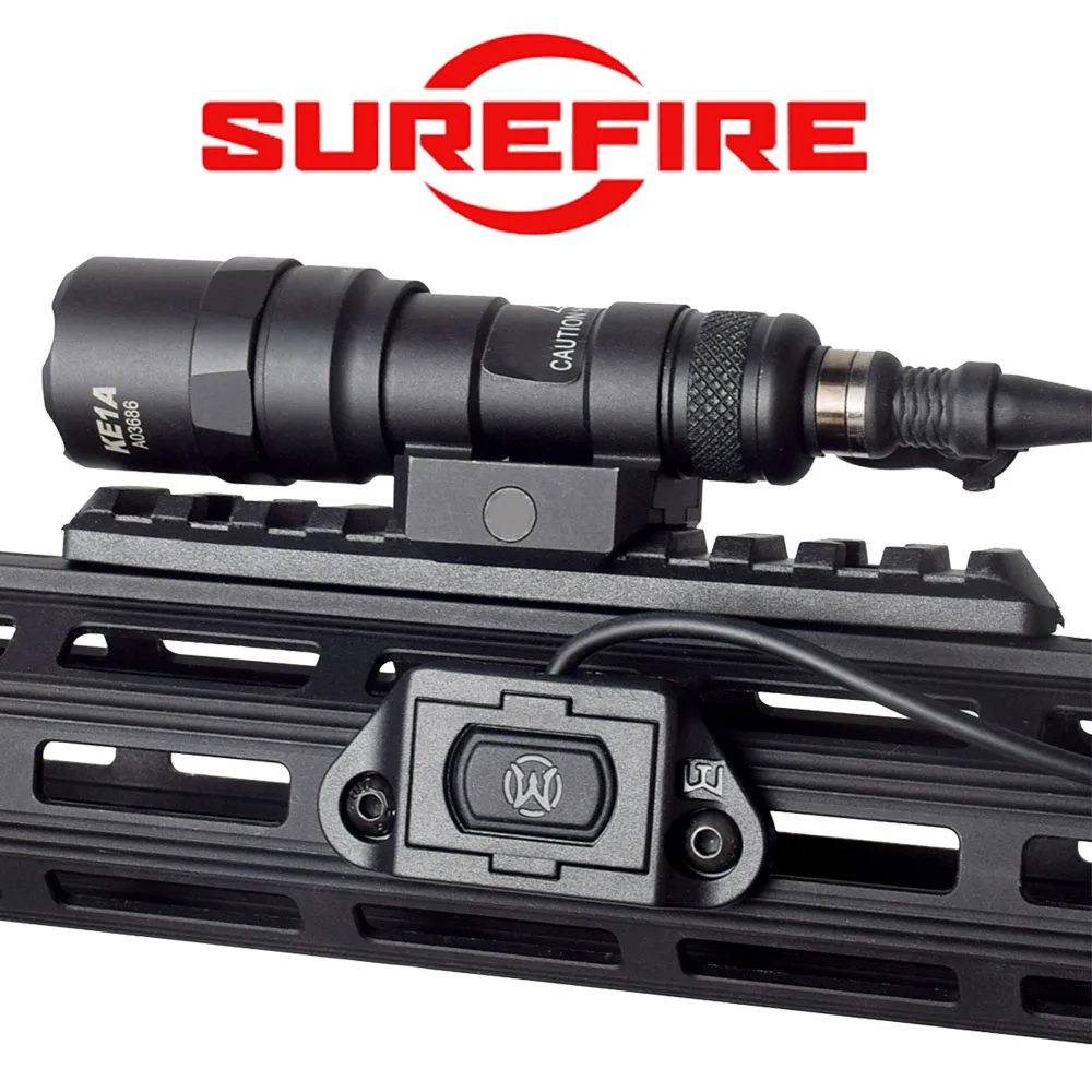 UNITY Pressure Switch With Tactical Surefire M600 M300 M600B Powerful Flashlight Switch Fit 20mm Rail SF M600 Scout LED Light