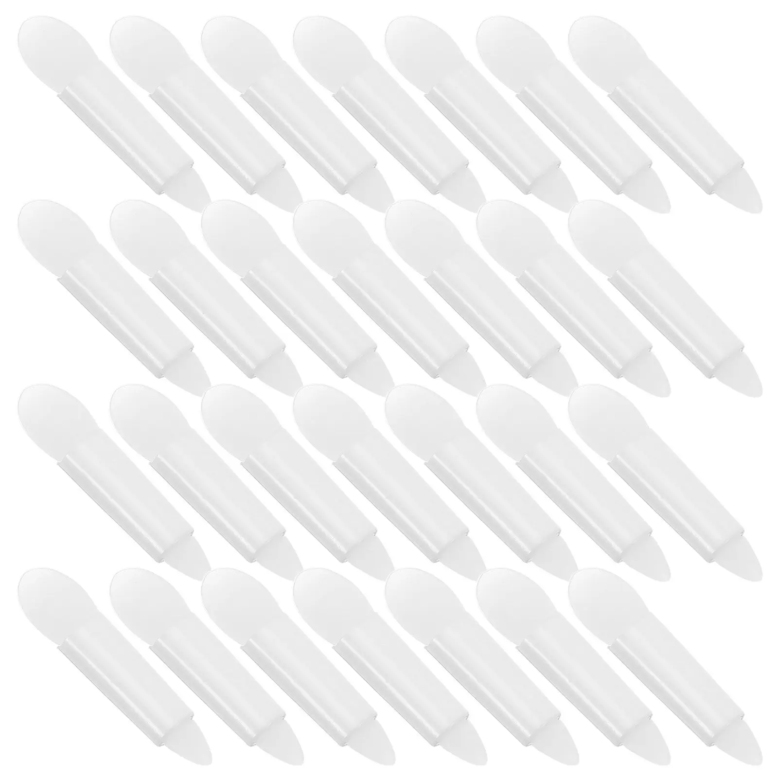 50Pcs Silicone Lip Mask Applicator Dual Ended Eyeshadow Stick Glitter Makeup Brushes Reusable Beauty Tool Eyeshadow Applicators