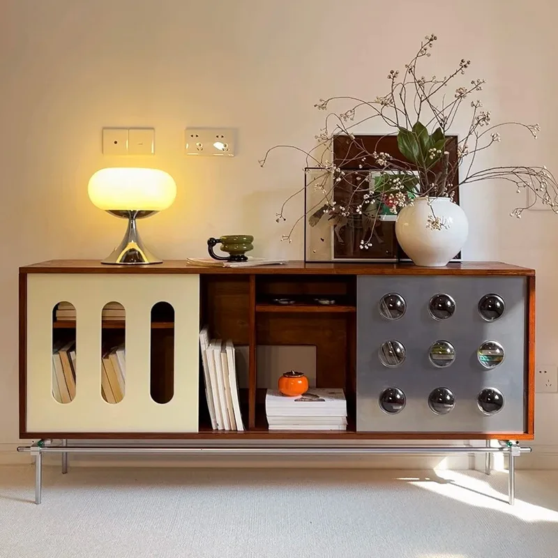 Ocean plate optical axis medieval retro TV small apartment living room storage storage module storage combination