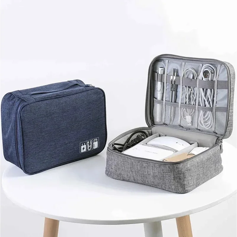 Cable Storage Bag Waterproof Digital Electronic Organizer Portable USB Data Line Charger Plug Storage Bag Travel Cable Organizer