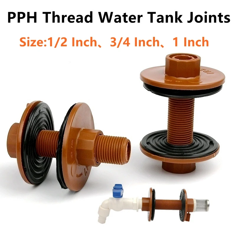 

1 шт., 1/2 дюйма, 3/4 дюйма, 1 дюйм, разъем PPH, двойная внутренняя резьба, соединения резервуара для воды, наружная резьба, аксессуары для аквариума, садовая арматура