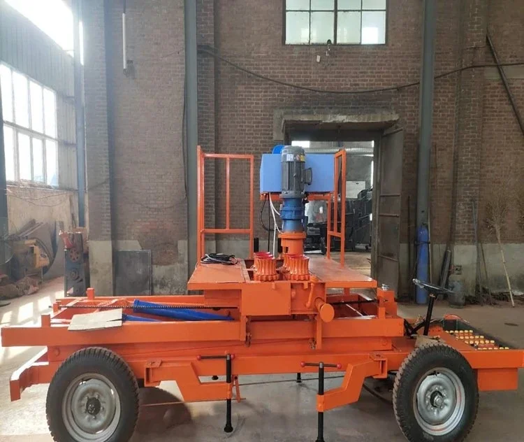 Beam field rubber tube pull-through integrated chassis rubber tube pull-out car
