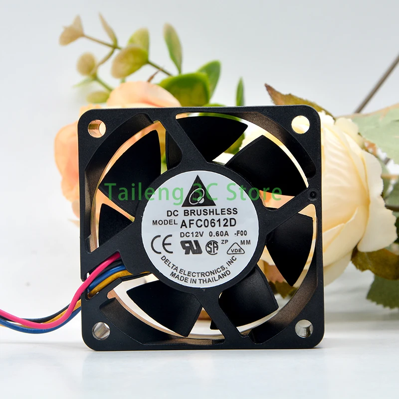 

Оригинальный Delta AFC0612D 6025 0,60 А 12 В 6 см большой объем воздуха двойной шариковый охлаждающий вентилятор 60*60*25 мм