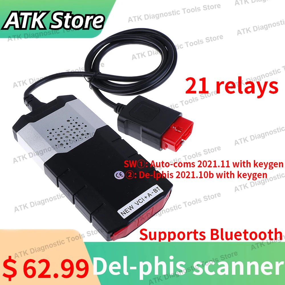 

Software Diagnostic tool DS-150e del-phis 2021.11 with keygen Del-phis 2021.10b with keygen OBD2 Compatible with Bluetooth