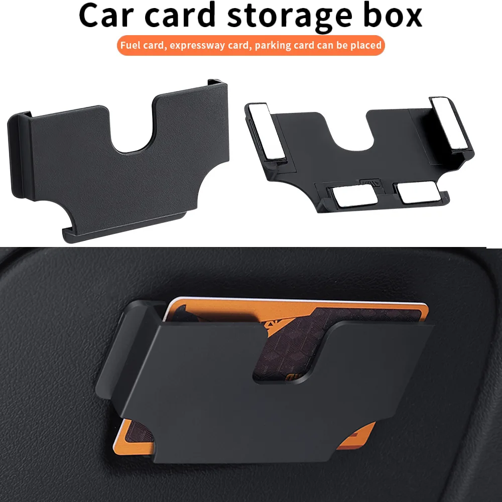 Car Side Door Card Holder Console Card Holder Space-Saving Car Stowing Tidying Interior Storage Box for Various Cards Storage
