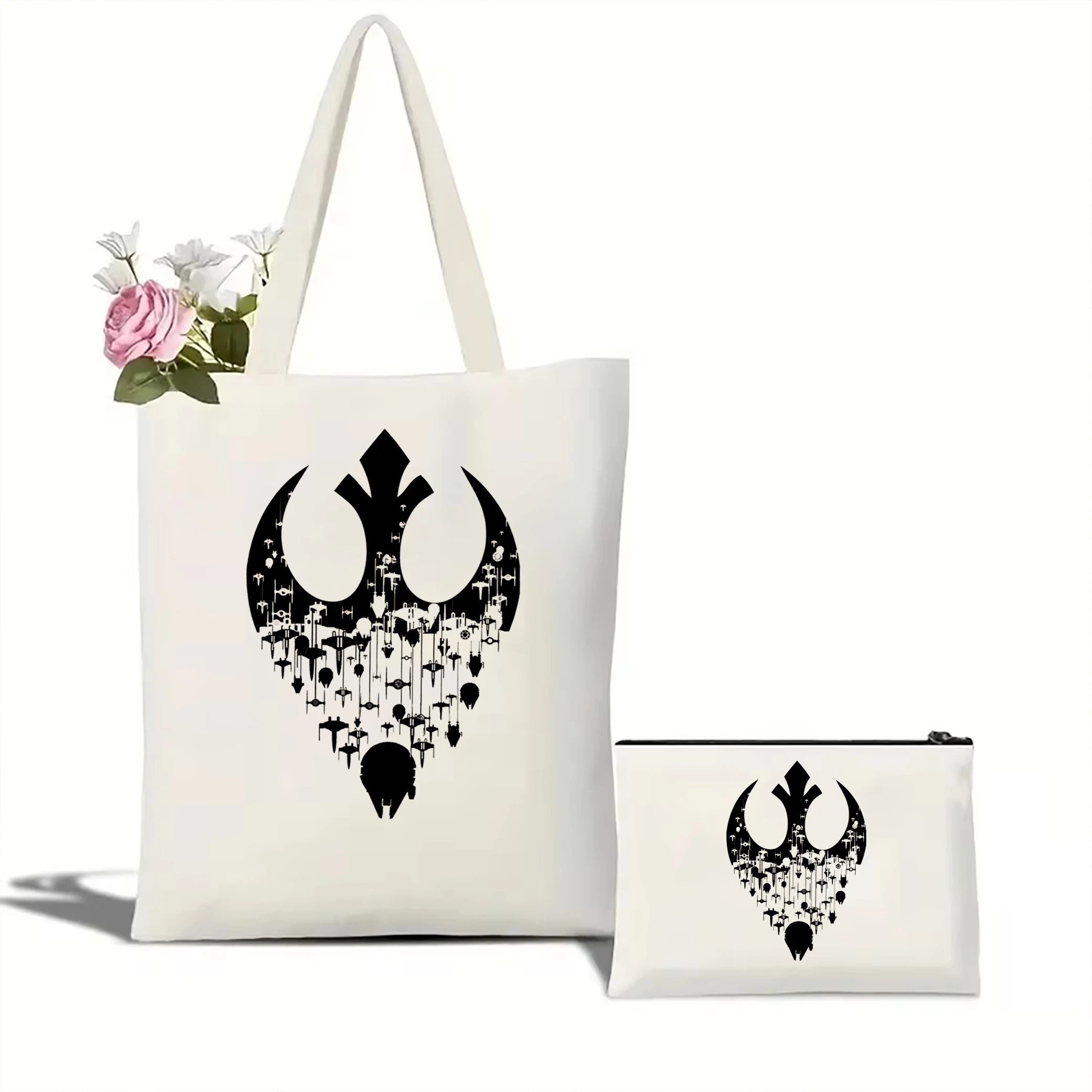 MINISO Star wars Rebel graphic tote bag Resistance canvas bag Disney Fan Fun Graphic shoulder bag Star wars tote bag Disney Gift