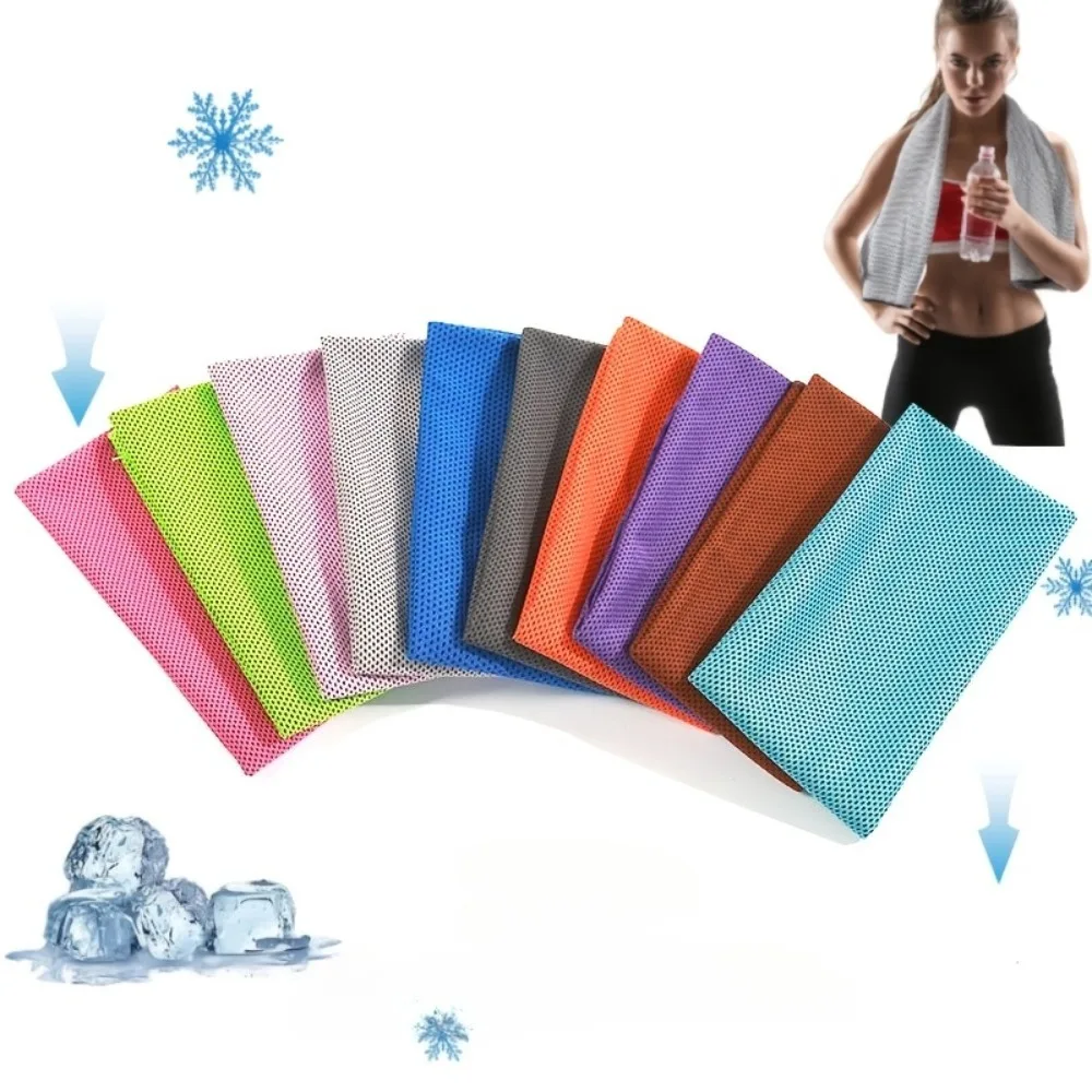 Bath Tool Cooling Towel Ice Cold Towel Quick Dry Microfiber Sports Towel for Shower Gym Yoga Running Sweat Absorbent Travel