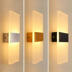 LED indoor wall lights, American and European standards, simple rectangular acrylic hotel door lights, bedroom bedside lights