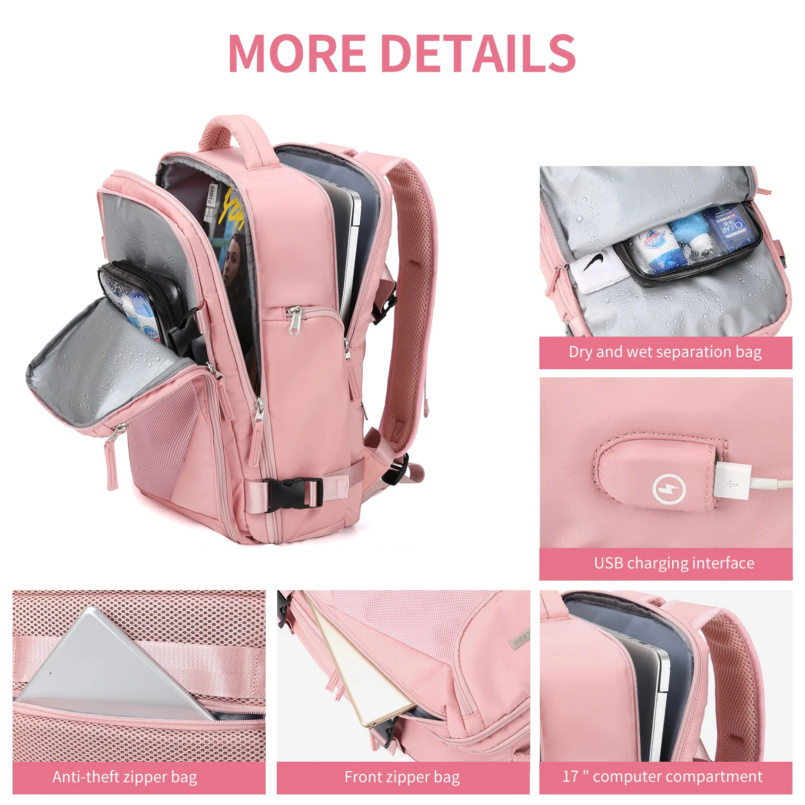  Ryanair 40x30x20 Travel Backpack Cabin Bag Wizzair Carry-Ons, Hand Luggage Aircraft Carry-on, Women 15.6 inch Laptop Backpack