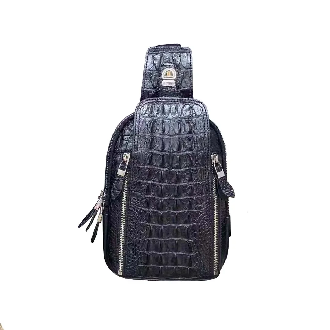 

Fanzunxing новая мужская нагрудная сумка мужская из крокодиловой кожи мужская крокодиловая сумка на одно плечо для мужчин