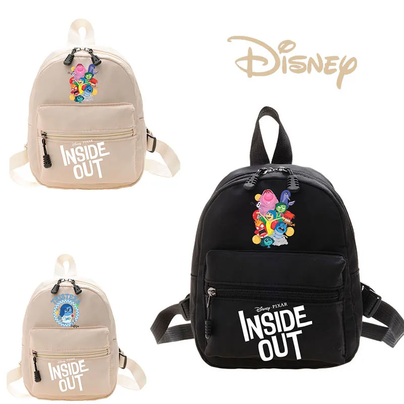 Disney Inside Out2 Riley Joy Womens Backpacks Trend Nylon Mini Womens Backpacks Trend Nylon Female Bag Small School Bags Gifts