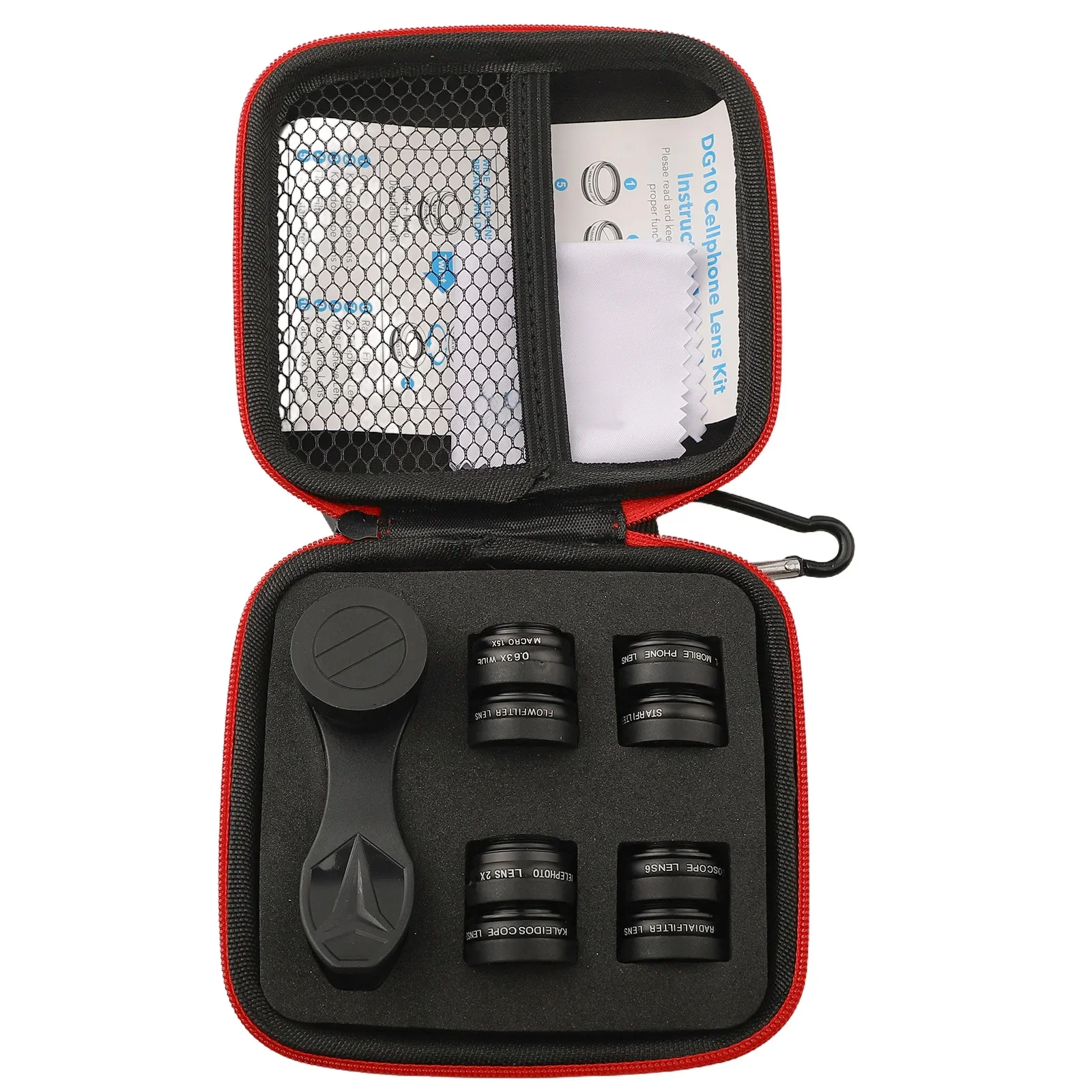 10-in-1 Lens Set Mobile Phone Lens Kit Aquarium Photos Sunset Photography Kaleidoscope Lens Set 0.36x Wide Angle Lens