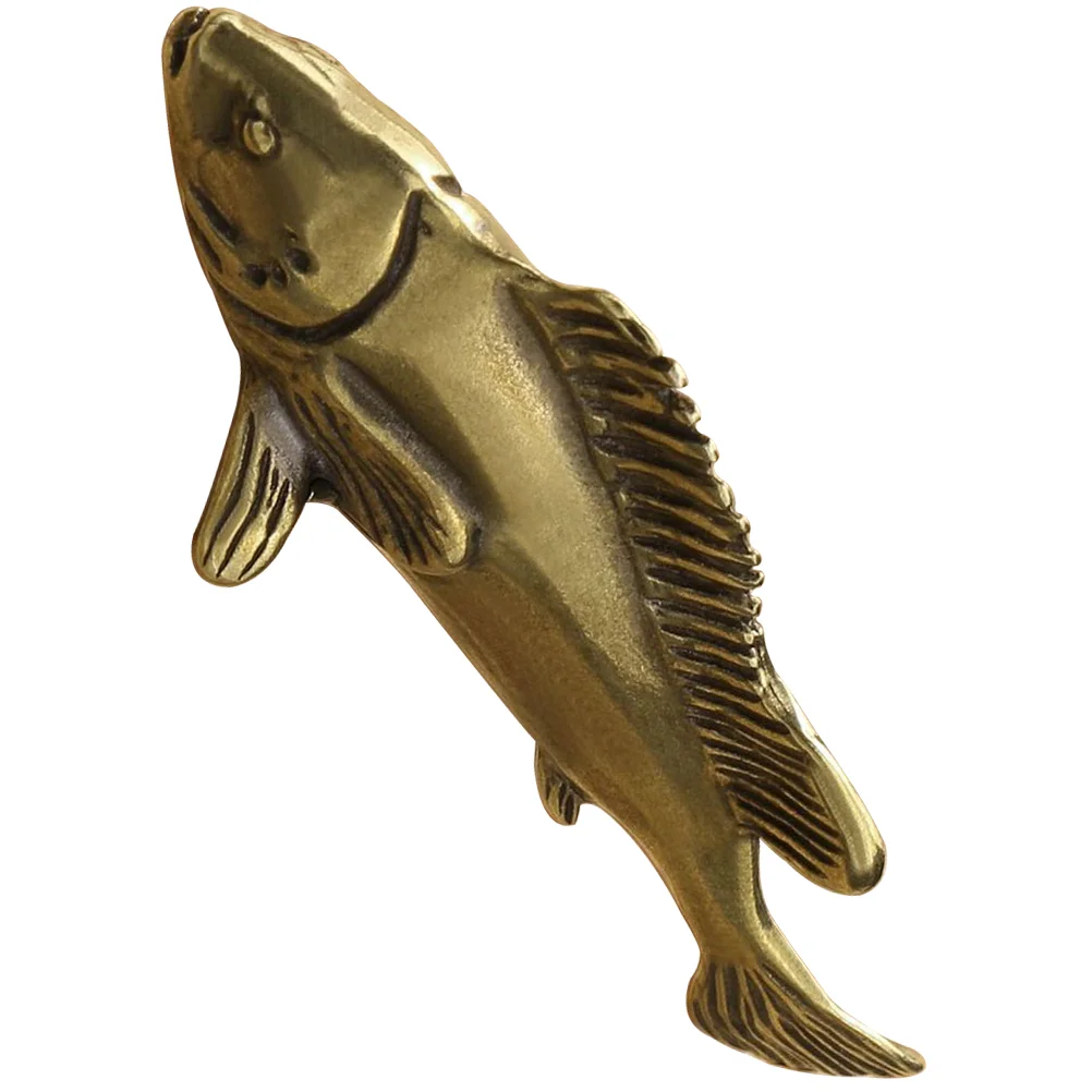 

Small Fish Pure Copper Viewing Fortune Old Office Desktop Decoration Ornaments Decorations Rod Figurine