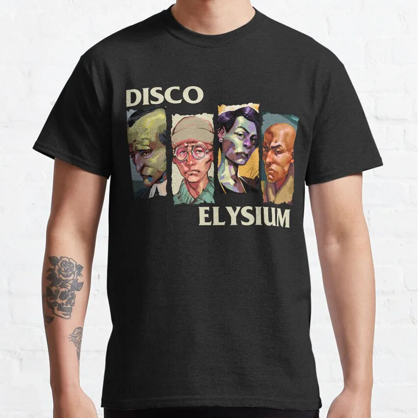 Funny Role Disco Elysium Playing Game  Gift For Movie Fans Retro Video game graphic t shirts 100% cotton large size tops