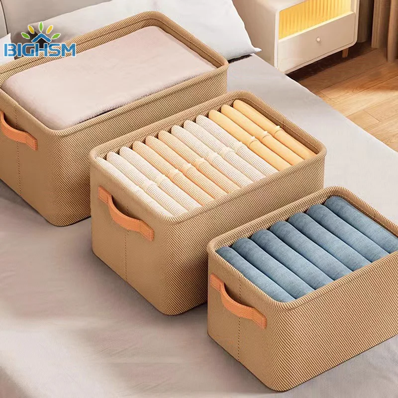 Clothes Organizer Non-Woven Wardrobe Clothes Storage Box For Underwear T-Shirt Jeans Basket Cabinet Sundries Organizer