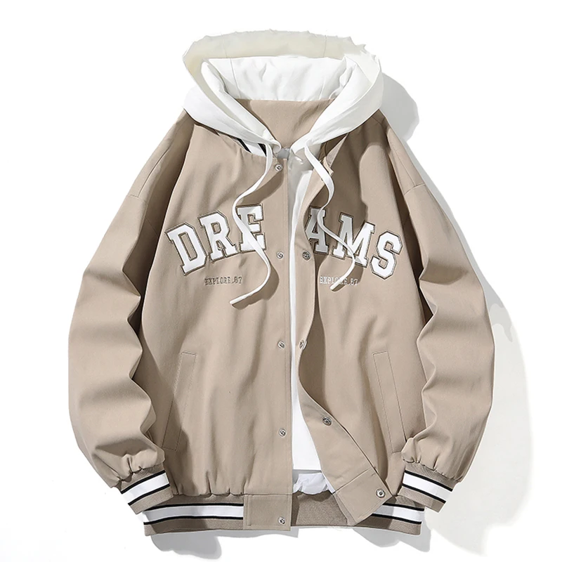 High Quality Baseball Uniform Jacket New Men\'s Autumn New Trendy Brand All-match Student Hooded Jacket Plus Size Coats Male 8XL