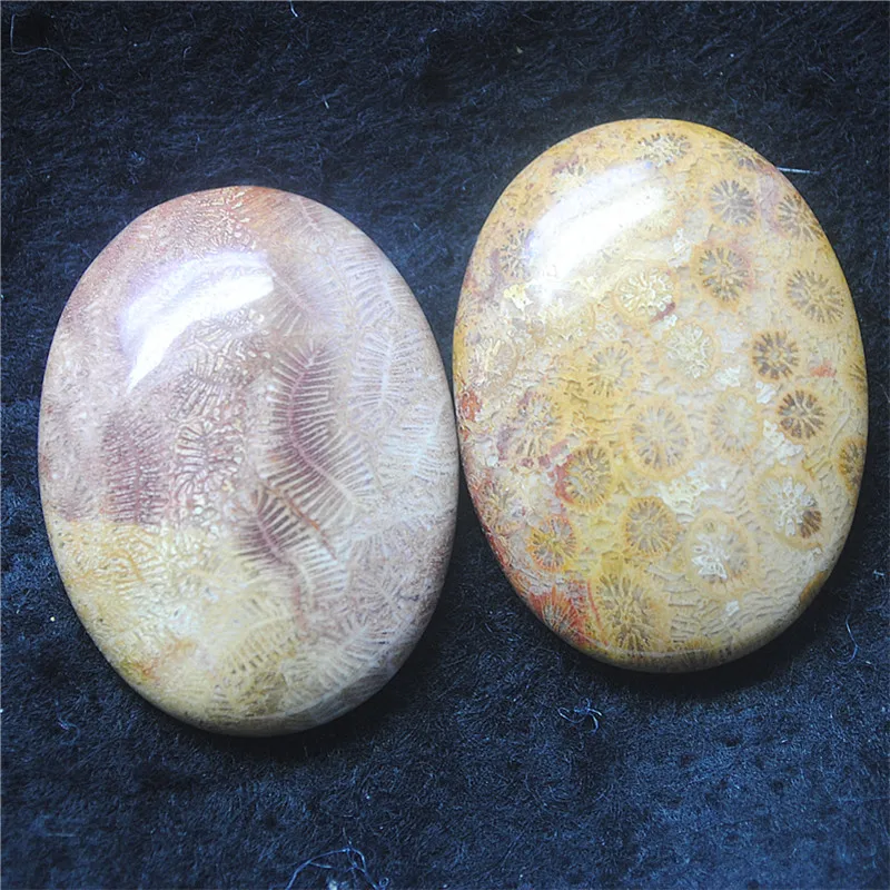 2PCS HOT PATTERN AGATE CABOCHONS OVAL SHAPE 40X30MM DIY LOOSE BEADS ACCESSSORIES FOR FASHION JEWELRY DESIGNS