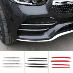 Car Styling Front Fog Light Decoration Strips Air Intake Grille Cover Trim Accessory ABS For Mercedes Benz GLC Class X253 2020