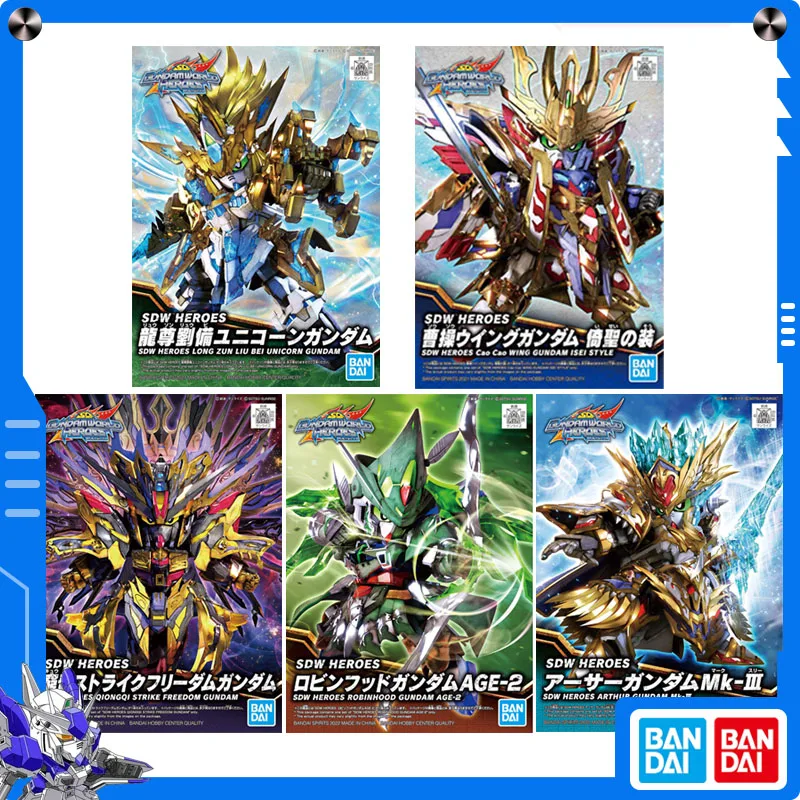 

Original Bandai SDW HEROES Cao Cao Wing Gundam Isei Style/Ryusonryubi Zun Liu Bei Unicorn Gundam Anime Figure Assembly Model