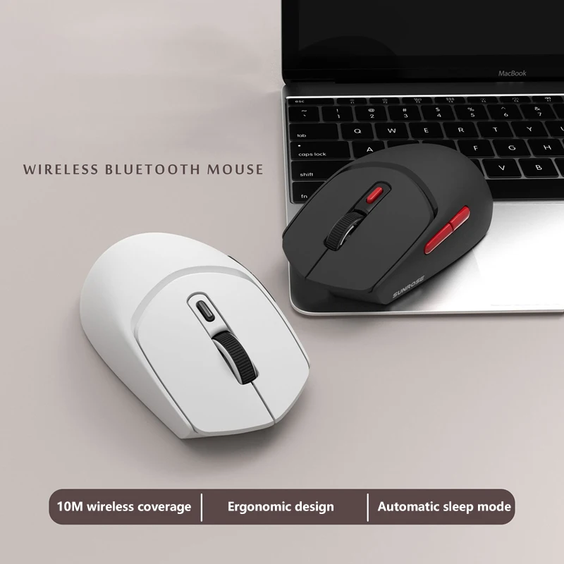 

Легкая офисная беспроводная мышь с двумя режимами подключения (Bluetooth/2.4G) и двумя боковыми кнопками