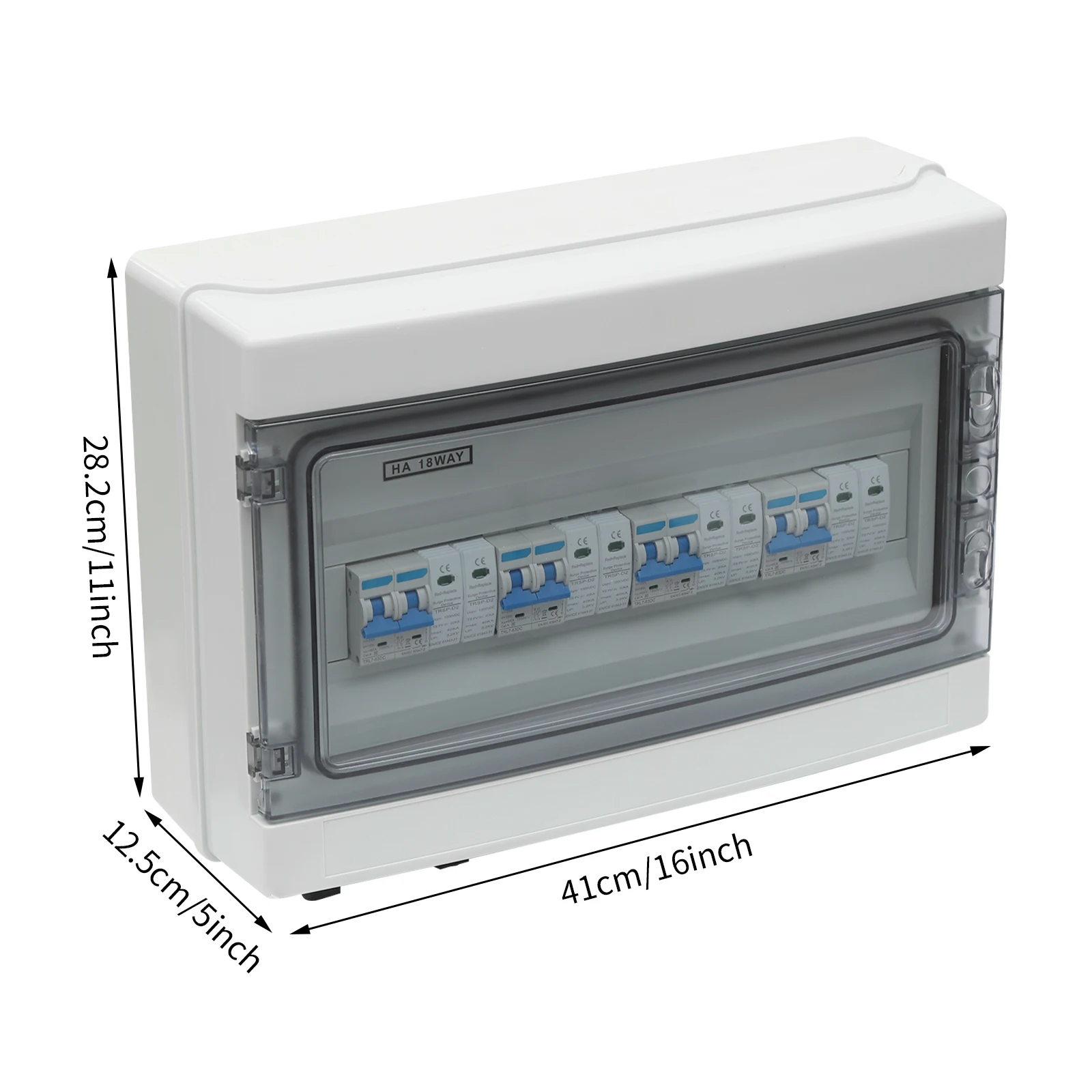 1000 V Solar DC PV Combiner Box 4 in 4 Out Isolator Switch Box mit 8 Anschlüssen IP65 wasserdicht, Überspannungsschutz 15 A/25 A – Detail 6