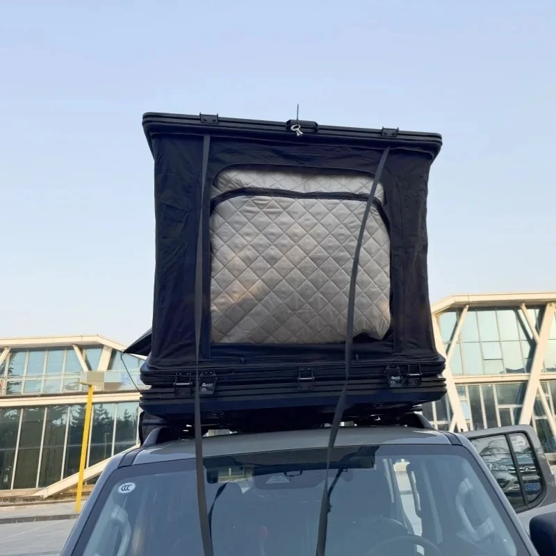 

Aluminum Hard Shell Waterproof Oxford Cloth Large Space Camping Roof Tent Without Mattress