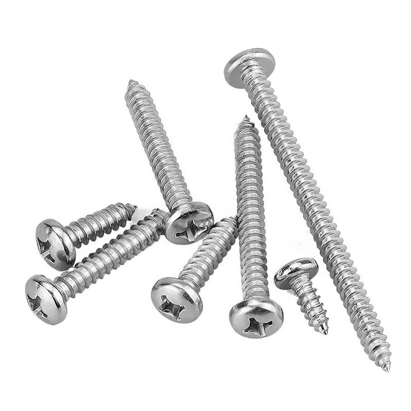 

Phillips Cross Recessed Round Pan Head Tapping Screw 304 Stainless Steel M1 M2 M3 M4 M5 M6 M8 Self Drilling Screws for Wood