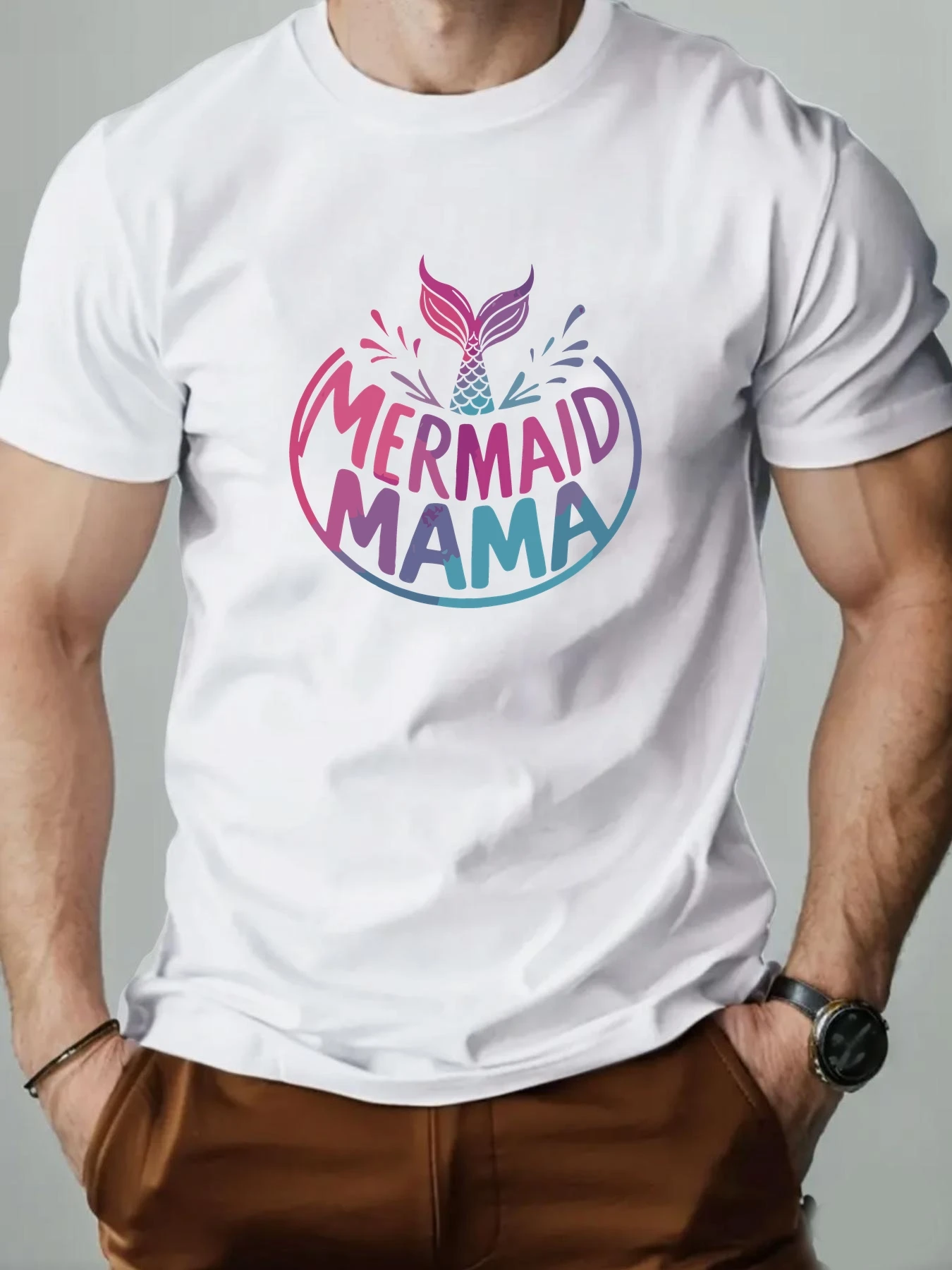 

Cartoon T shirts 100% Cotton Colorful letter Pattern Men's Round Neck Casual Short Sleeve Summer Fashion Breathable Top Tees