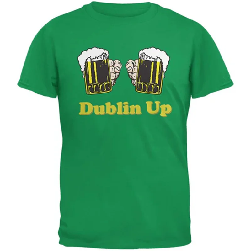 New In St. Patrick's Day T Shirt For Men Summer Short Sleeve O-Neck T-Shirt Tops Streetwear Men's Funny Plus Size Tee Shirts
