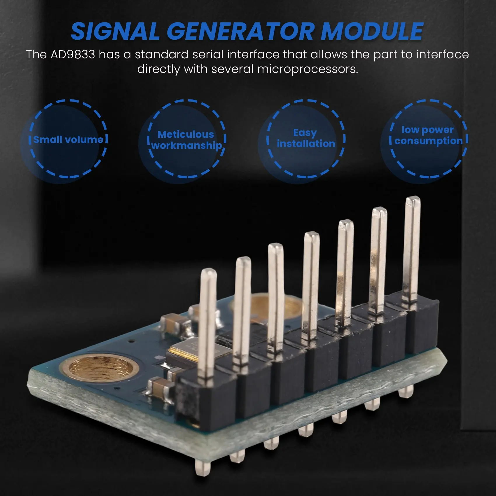 AY14 -5Pcs AD9833 Mikroprosesor yang Dapat Diprogram Antarmuka Serial Gelombang Sinus Persegi DDS, Modul Generator Sinyal