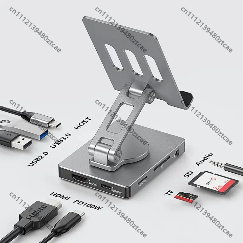Docking Station Mobile Phone Holder Stand USB3.0 4K HD‑Compatible Video Output PD Power Delivery Multiport Hub For Phone Laptop
