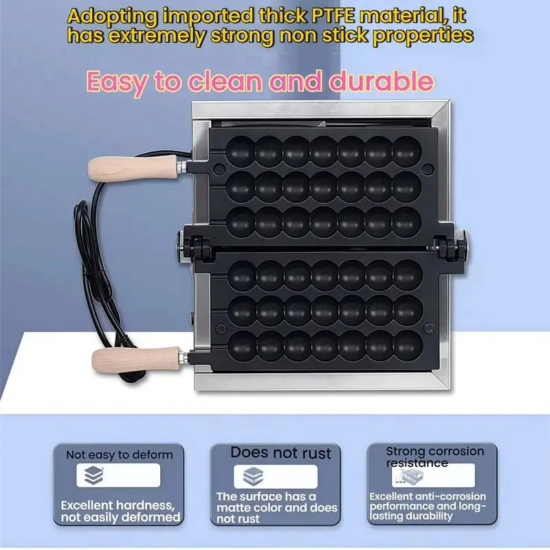 전기 와플 메이커 220V 스낵 케이크 기계 가정용 주방 스낵 장비 상점 상업용 Brochette 스트링 버너