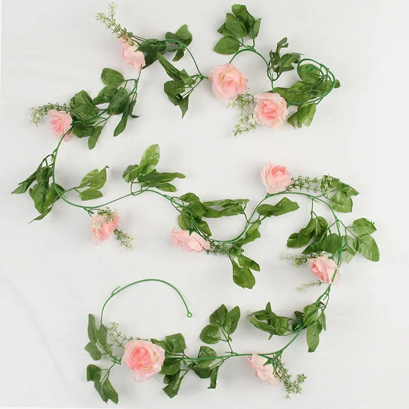 10 Roses Rattan Leaves Rattan Imitation Flowers Fake Simulated Plants Vines Rattan Decorations