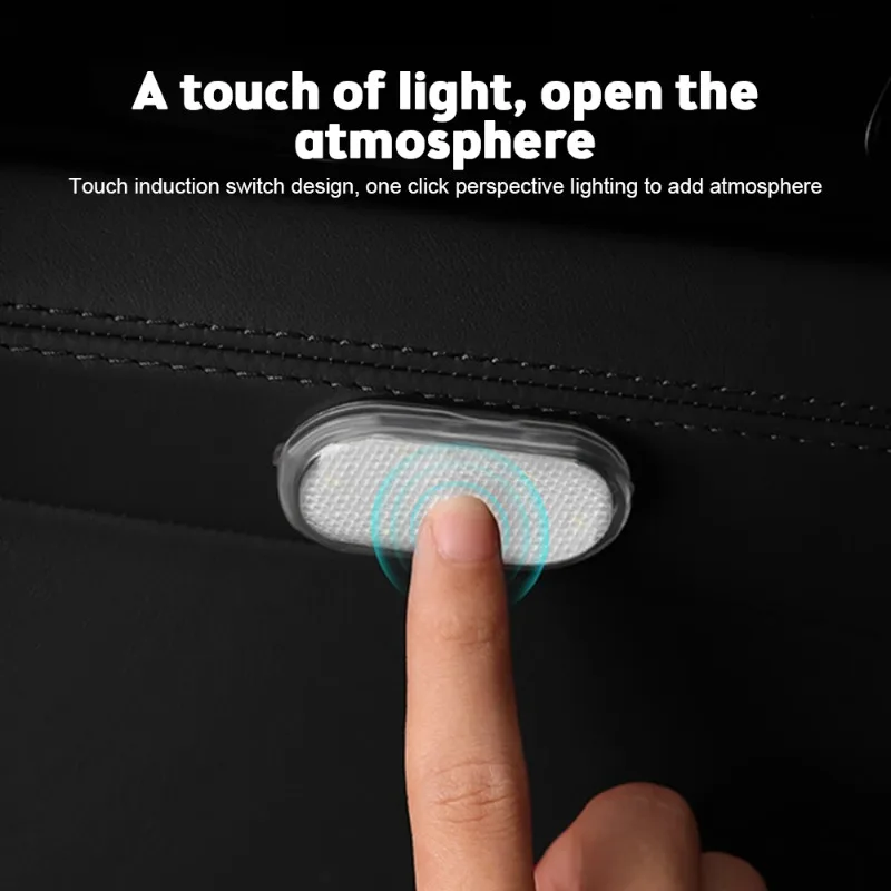 Car LED Touch Light Magnetic Emergency Lamp Wireless Auto Roof Ceiling Lamp USB Charging Reading Light Mini Atmosphere Lamp