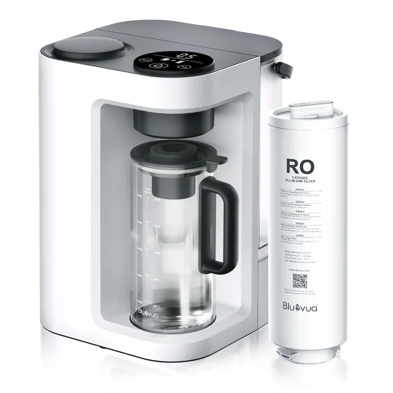 Bluevua RO100ROPOT-Lite(UV) Reverse Osmosis System Countertop Water Filter, 7-Stage Purification with UV and Remineralization