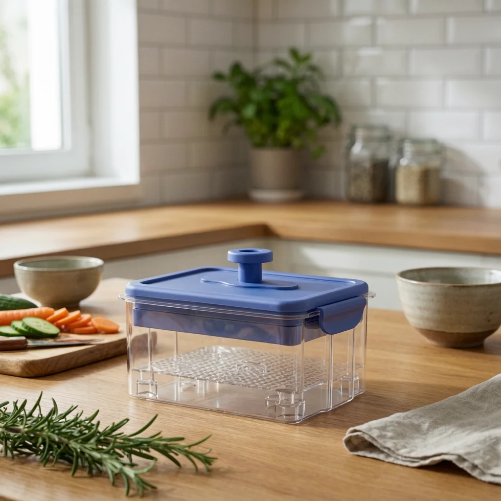 Tofu Press BPABPA-Exempt Tofu Maker with Press Lid Yogurt Strainer Compact Rectangular for Vegans, Kitchen, Countertop